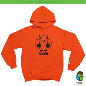 Fox You Fleece Pullover Hoodie ORANGE